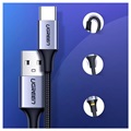 Câble USB-C Ugreen Quick Charge 3.0 - 3A, 2m - Gris