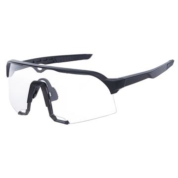 Lunettes de cyclisme ultra-légères avec verre transparent - noir