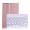 Étui Ultra Mince avec Clavier Bluetooth pour Samsung Galaxy Tab A7 10.4 (2020) - Rose Doré