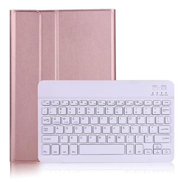 Étui Ultra Mince avec Clavier Bluetooth pour Samsung Galaxy Tab A7 10.4 (2020) - Rose Doré