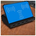 Universal 9-in-1 Charging Station - EU Plug - Blue / Black