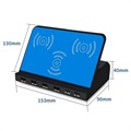 Universal 9-in-1 Charging Station - EU Plug - Blue / Black