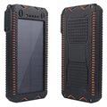 Power Bank / Chargeur Solaire Universel - 10000mAh - Noir / Orange
