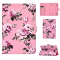 Étui à Rabat Universel Stylish Series pour Tablettes - 7" - Fleurs