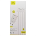 Chargeur Rapide Avec Câble 3-en-1 Usams CC075 T18 - Blanc