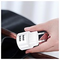 Usams CC081 T20 Dual-Port Fast Travel Charger - White