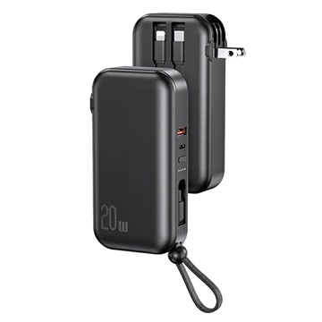 Batterie Externe avec 3-en-1 Câble Usams US-CD172 PB63 - 1000mAh - Noir