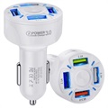 Chargeur Voiture Rapide QC3.0 BK-358 - 4 x USB - Blanc