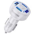 Chargeur Voiture Rapide QC3.0 BK-358 - 4 x USB - Blanc