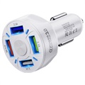 Chargeur Voiture Rapide QC3.0 BK-358 - 4 x USB - Blanc
