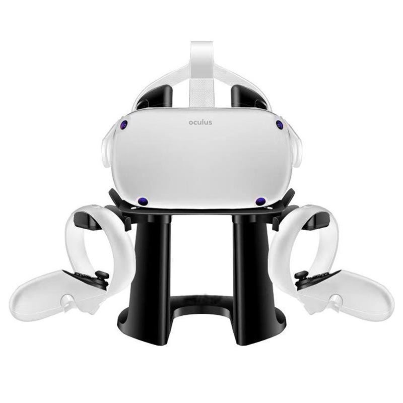 AFAITH Support Stand Casque VR Noir Présentoir 3D avec Support de contrôleur de Jeu pour Casque Oculus Rift HTC Vive Oculus Rift Samsung Gear VR 