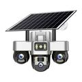 Caméra de sécurité solaire à triple objectif VTS30 V380pro - Prise EU