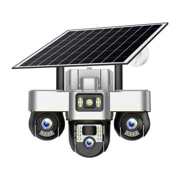 Caméra de sécurité solaire à triple objectif VTS30 V380pro - Prise EU