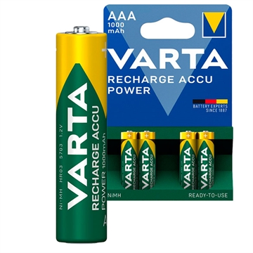 Piles Rechargeables AAA Varta Ready2Use - 1000mAh