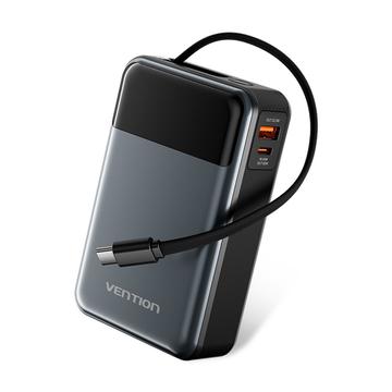 Vention FHYB0 Banque d\'alimentation 20000mAh avec câble USB-C intégré - 65W