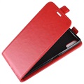 Étui à Rabat Sony Xperia L3 Vertical avec Porte-Cartes - Rouge
