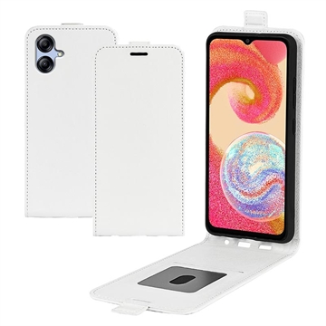 Étui à Rabat Vertical Samsung Galaxy A04e/Galaxy F04 avec Porte-Cartes - Blanc