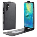 Étui à Rabat Huawei P30 Pro Vertical avec Porte-Cartes - Noir