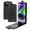 Étui à Rabat Vertical iPhone 15 Plus avec Porte-Cartes (Emballage ouvert - Excellent) - Noir