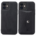Coque iPhone 12 Mini Vili T avec Portefeuille Magnétique - Noire