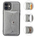 Coque iPhone 12 Mini Vili T avec Portefeuille Magnétique - Grise