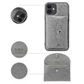 Coque iPhone 12 Mini Vili T avec Portefeuille Magnétique - Grise