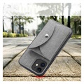 Coque iPhone 12 Mini Vili T avec Portefeuille Magnétique - Grise