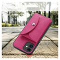 Coque iPhone 12 Mini Vili T avec Portefeuille Magnétique - Rose Vif