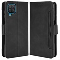 Étui Portefeuille avec Porte-Cartes Samsung Galaxy M12 - Série Vintage - Noir