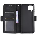 Étui Portefeuille avec Porte-Cartes Samsung Galaxy M12 - Série Vintage - Noir
