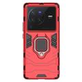 Coque Vivo X80 Pro Hybride avec Bague de Maintien - Rouge