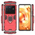 Coque Vivo X80 Pro Hybride avec Bague de Maintien - Rouge