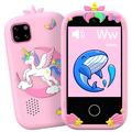 W5 Jouet intelligent pour enfants avec jeux, appareil photo, enregistreur vidéo, carte mémoire de 32 Go - Rose / Uniqorn