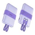 WEKOME WP-55 10000mAh Banque De Puissance Conception Câblée 22.5W Chargeur Portable De Téléphone Rapide - Violet