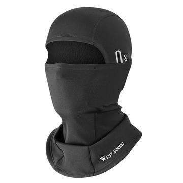 WEST BIKING YP0201343 Windproof Cycling Scarf Thermal Neck Gaiter Warm Breathable Neck Cover Head Cover with Glasses Holes - Noir