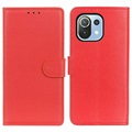 Étui Portefeuille Xiaomi Mi 11 Lite 5G avec Fermeture Magnétique - Rouge