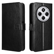 Étui Portefeuille Xiaomi Redmi 14C/14R/Poco C75 avec Fermeture Magnétique - Noir
