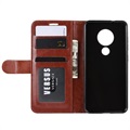 Étui Portefeuille Nokia 6.2/7.2 avec Fermeture Magnétique - Marron
