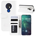 Étui Portefeuille Nokia 6.2/7.2 avec Fermeture Magnétique - Blanc