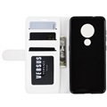 Étui Portefeuille Nokia 6.2/7.2 avec Fermeture Magnétique - Blanc