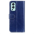 Étui Portefeuille OnePlus Nord 2 5G avec Fermeture Magnétique - Bleu