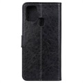 Étui Portefeuille Samsung Galaxy A21s avec Fermeture Magnétique - Noir