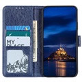 Étui Portefeuille Samsung Galaxy A21s avec Fermeture Magnétique - Bleu