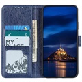 Étui Portefeuille Samsung Galaxy A41 avec Fermeture Magnétique - Bleu