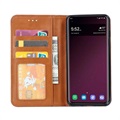Étui Portefeuille Samsung Galaxy S10 avec Support - Marron