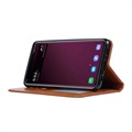 Étui Portefeuille Samsung Galaxy S10 avec Support - Marron