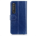 Étui Portefeuille Sony Xperia 1 III avec Fermeture Magnétique - Bleu