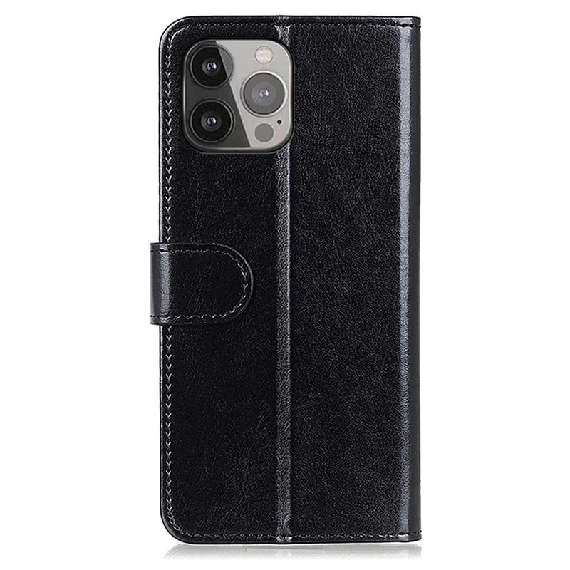 Miimall Étui IPhone 17 Pro Max Pochette Cuir Avec Clip Ceinture & Fermeture Magnétique - Noir