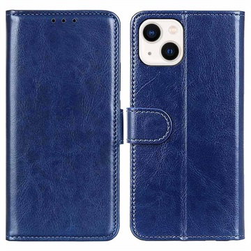 Étui Portefeuille iPhone 14 Max avec Fermeture Magnétique - Bleu