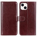 Étui Portefeuille iPhone 14 Max avec Fermeture Magnétique - Marron